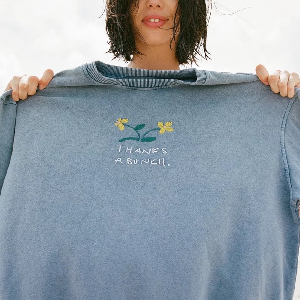 Urban Outfitters Blue Crew Neck Sweater